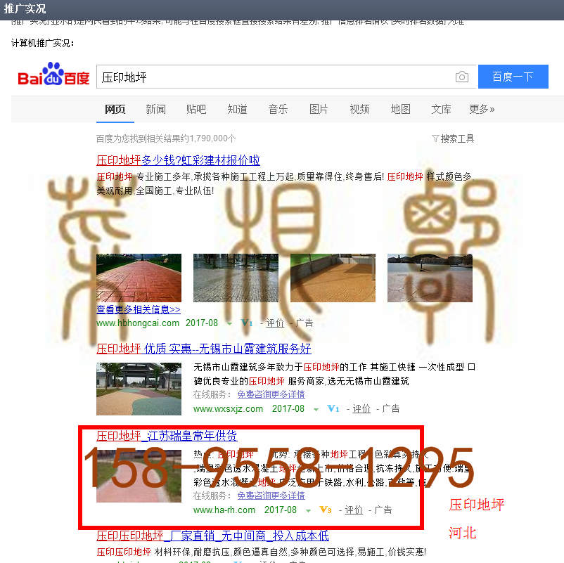 苏州竞价网站托管优化推广公司，菜根谭网络科技有限公司查询瑞皇关键词排名8月28日推广实况案例（3）