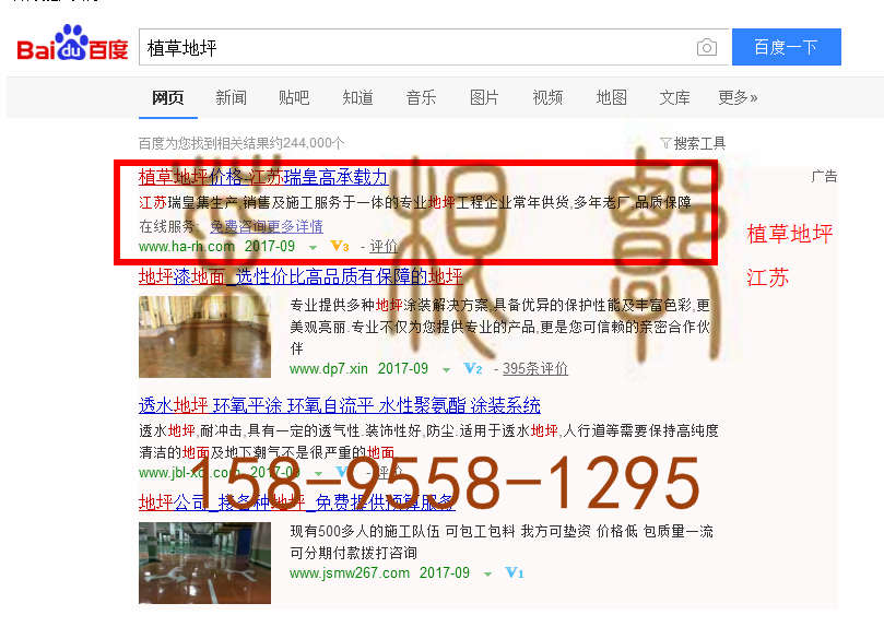 苏州竞价网站托管优化推广公司，菜根谭网络科技有限公司查询瑞皇关键词排名9月18日推广实况案例（2）